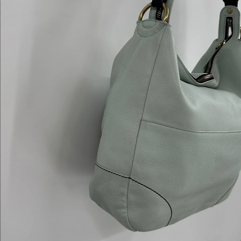 orYANY Stylish Two-Tone Mint and Gray Hobo Shoulder Bag with Crossbody Strap